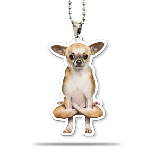 Gearhumans 3D Yoga Chihuahua Rooster Pose Variation Custom Car Hanging - Image 3