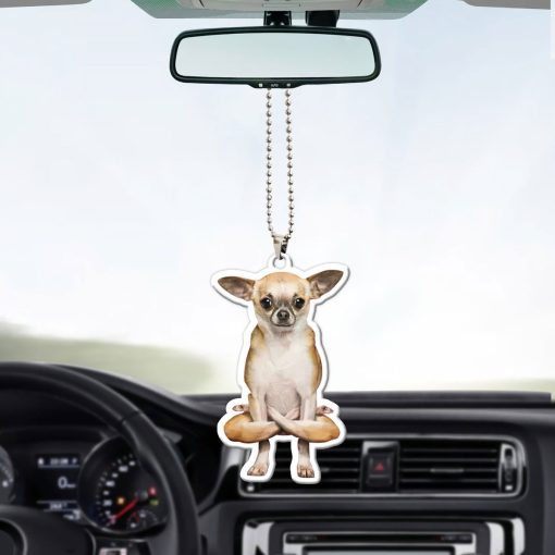 Gearhumans 3D Yoga Chihuahua Rooster Pose Variation Custom Car Hanging - Image 4