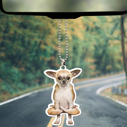 Gearhumans 3D Yoga Chihuahua Rooster Pose Variation Custom Car Hanging - Image 7
