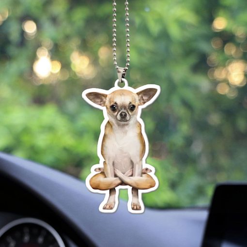Gearhumans 3D Yoga Chihuahua Rooster Pose Variation Custom Car Hanging - Image 6
