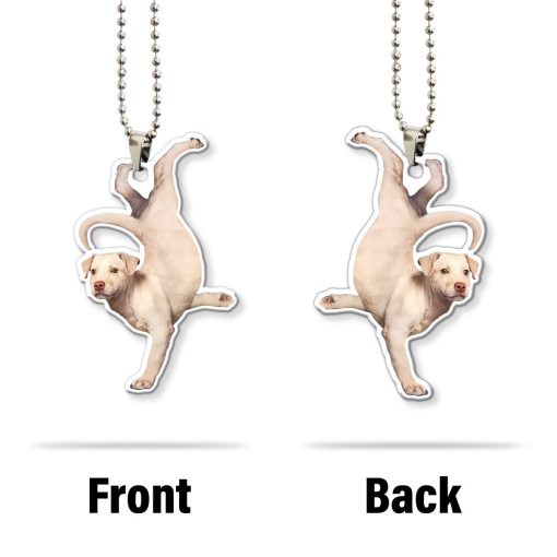 Gearhumans 3D Yoga Golden Labrador One Arm Handstand Custom Car Hanging