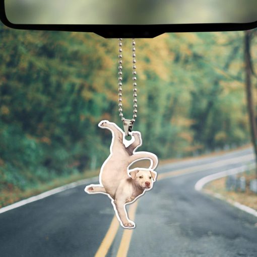 Gearhumans 3D Yoga Golden Labrador One Arm Handstand Custom Car Hanging - Image 8