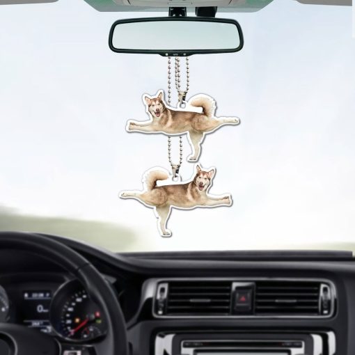 Gearhumans 3D Yoga Husky Warrior III Pose Custom Car Hanging - Image 3