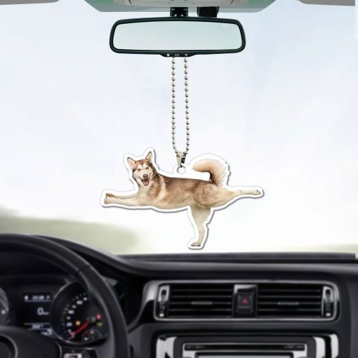 Gearhumans 3D Yoga Husky Warrior III Pose Custom Car Hanging - Image 7