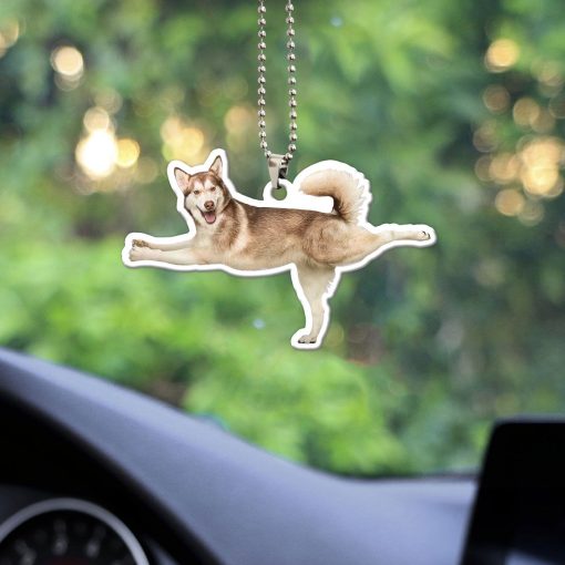 Gearhumans 3D Yoga Husky Warrior III Pose Custom Car Hanging - Image 6