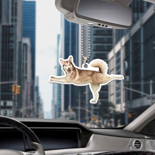 Gearhumans 3D Yoga Husky Warrior III Pose Custom Car Hanging - Image 5
