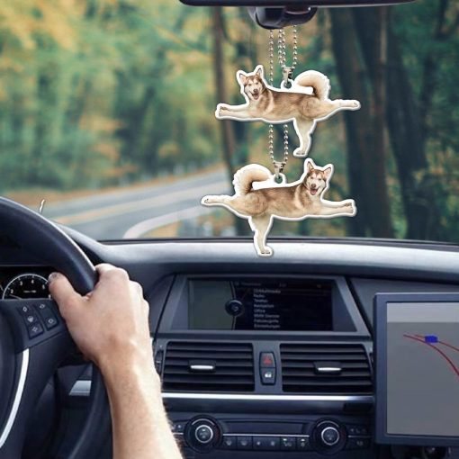 Gearhumans 3D Yoga Husky Warrior III Pose Custom Car Hanging - Image 4