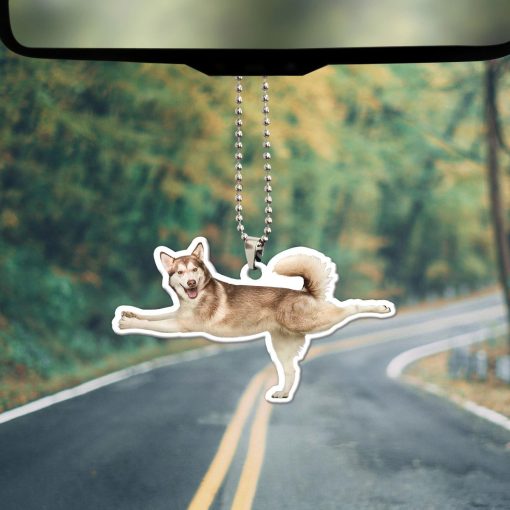 Gearhumans 3D Yoga Husky Warrior III Pose Custom Car Hanging - Image 8