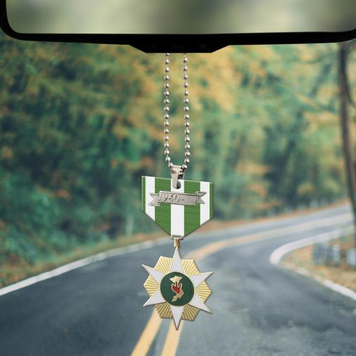 Gearhumans 3D Vietnam Veteran RVN Campaign Medal with 1960 Device Custom Car Hanging
