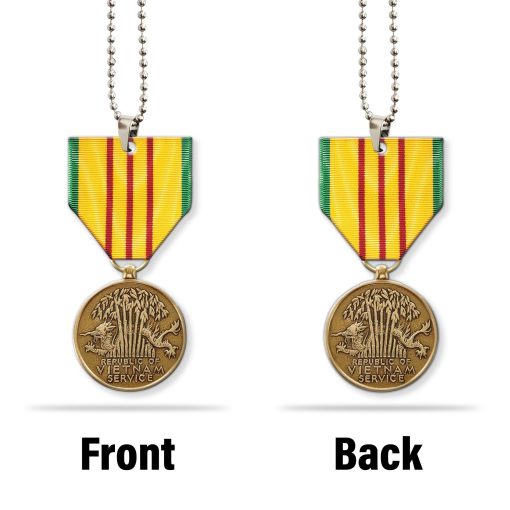 Gearhumans 3D Vietnam Veteran Vietnam Service Medal Custom Car Hanging