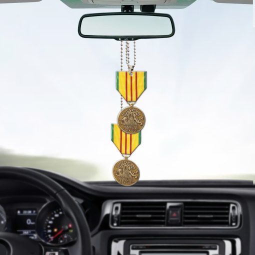 Gearhumans 3D Vietnam Veteran Vietnam Service Medal Custom Car Hanging