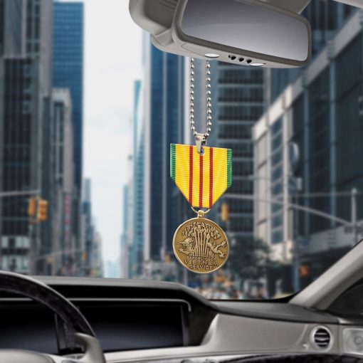 Gearhumans 3D Vietnam Veteran Vietnam Service Medal Custom Car Hanging