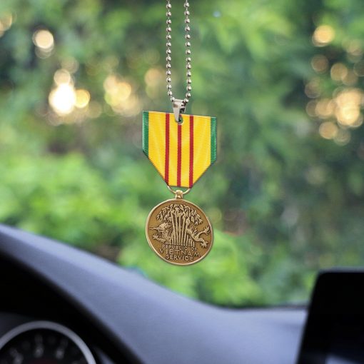 Gearhumans 3D Vietnam Veteran Vietnam Service Medal Custom Car Hanging
