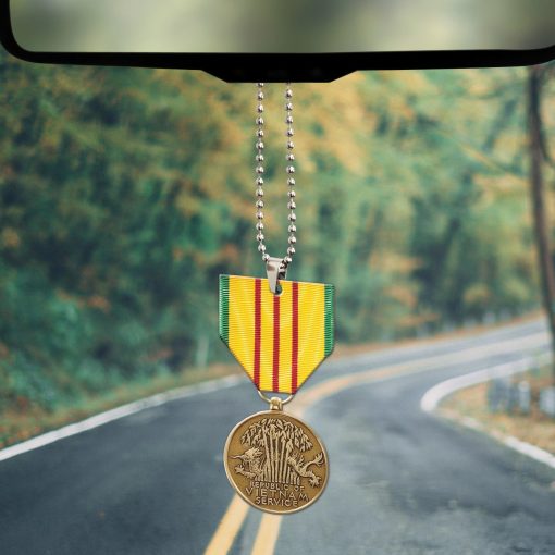 Gearhumans 3D Vietnam Veteran Vietnam Service Medal Custom Car Hanging