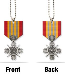 Gearhumans 3D Vietnam Veteran Armed Forces Honor Medal 1st and 2nd Class Device Custom Car Hanging