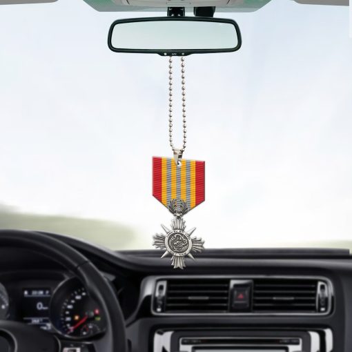 Gearhumans 3D Vietnam Veteran Armed Forces Honor Medal 1st and 2nd Class Device Custom Car Hanging