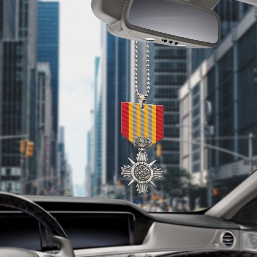 Gearhumans 3D Vietnam Veteran Armed Forces Honor Medal 1st and 2nd Class Device Custom Car Hanging