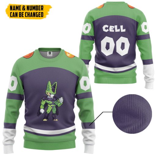 Gearhumans 3D DBZ Cell Custom Name Custom Number Tshirt Hoodie Apparel