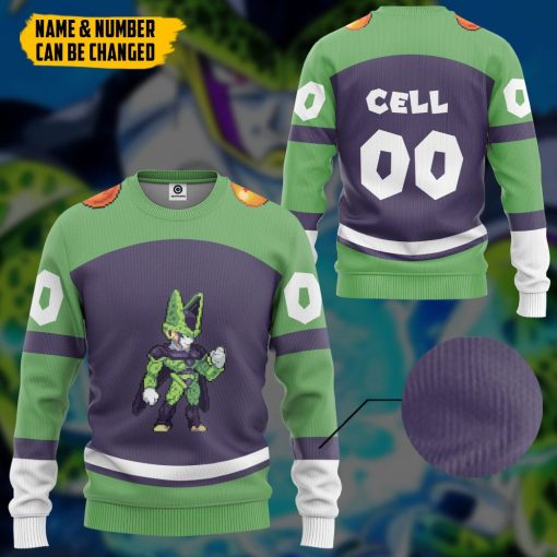 Gearhumans 3D DBZ Cell Custom Name Custom Number Tshirt Hoodie Apparel