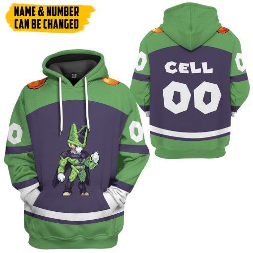 Gearhumans 3D DBZ Cell Custom Name Custom Number Tshirt Hoodie Apparel