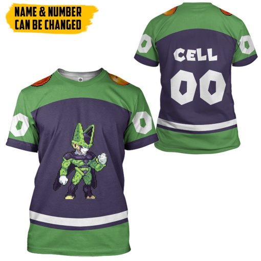 Gearhumans 3D DBZ Cell Custom Name Custom Number Tshirt Hoodie Apparel