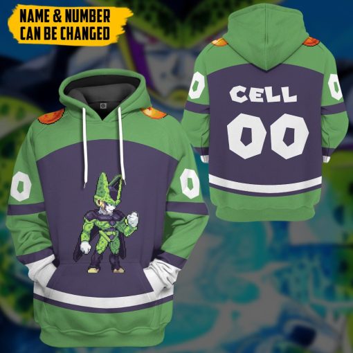 Gearhumans 3D DBZ Cell Custom Name Custom Number Tshirt Hoodie Apparel