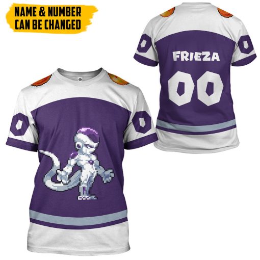 Gearhumans 3D DBZ Frieza Custom Name Custom Number Tshirt Hoodie Apparel - Image 7