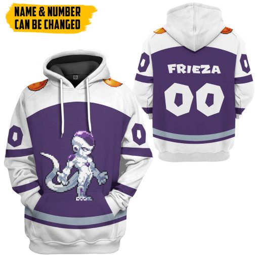 Gearhumans 3D DBZ Frieza Custom Name Custom Number Tshirt Hoodie Apparel - Image 5
