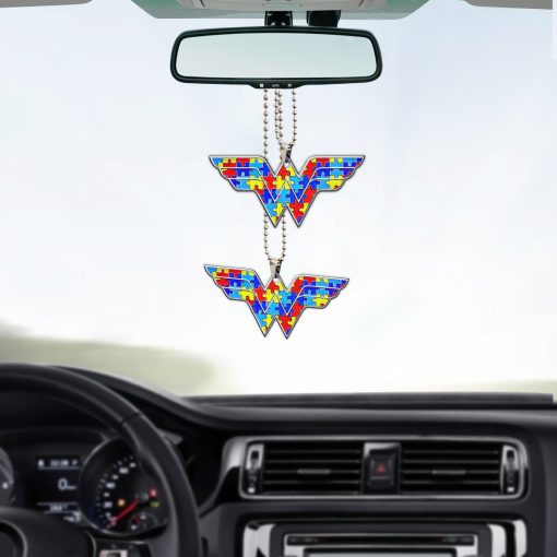 Gearhumans 3D Wonder Hero Autism Awareness Custom Car Hanging - Image 6