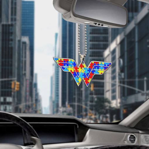 Gearhumans 3D Wonder Hero Autism Awareness Custom Car Hanging - Image 8
