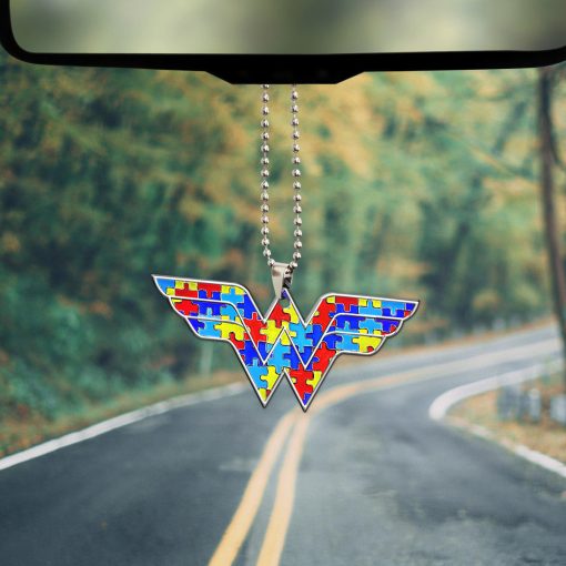 Gearhumans 3D Wonder Hero Autism Awareness Custom Car Hanging - Image 5