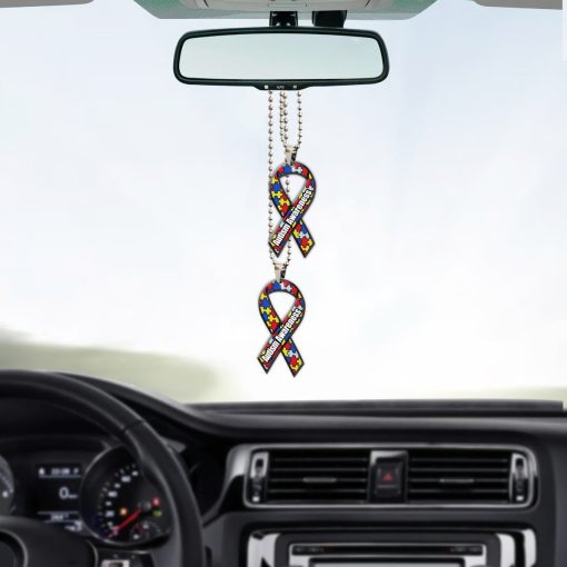 Gearhumans 3D Autism Awareness Ribbon Custom Car Hanging