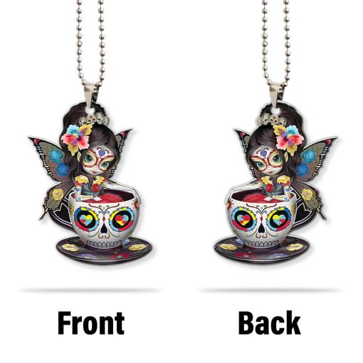 Gearhumans 3D Autism Awareness Girl Custom Car Hanging