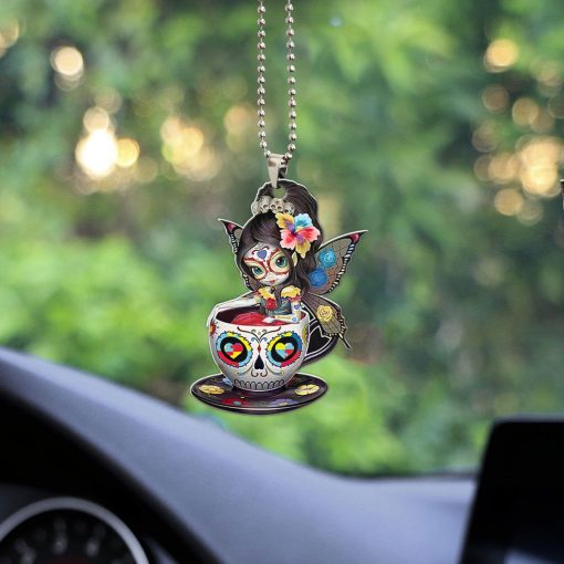 Gearhumans 3D Autism Awareness Girl Custom Car Hanging