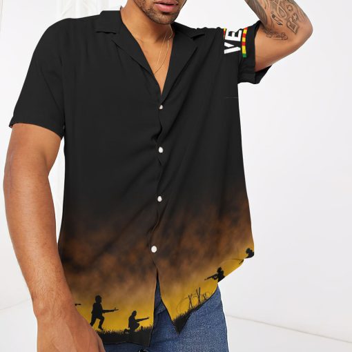 Gearhumans 3D Vietnam Veteran No Man Left Behind Custom Hawaii Shirt - Image 3