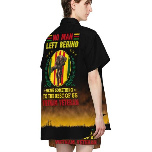 Gearhumans 3D Vietnam Veteran No Man Left Behind Custom Hawaii Shirt - Image 5