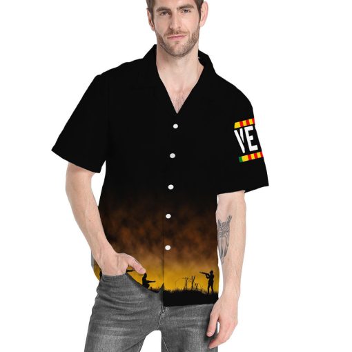 Gearhumans 3D Vietnam Veteran No Man Left Behind Custom Hawaii Shirt - Image 4