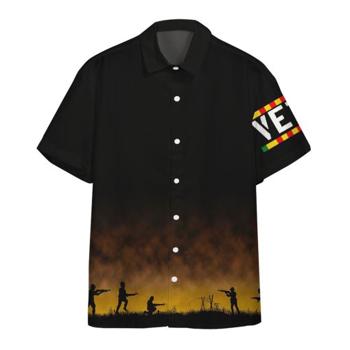 Gearhumans 3D Vietnam Veteran No Man Left Behind Custom Hawaii Shirt