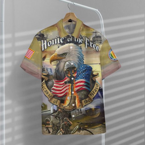 Gearhumans 3D Vietnam Veteran Home Of The Free Custom Hawaiian Shirt - Image 6