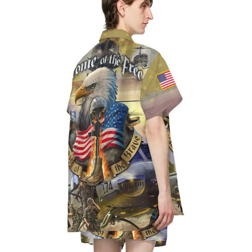Gearhumans 3D Vietnam Veteran Home Of The Free Custom Hawaiian Shirt - Image 5