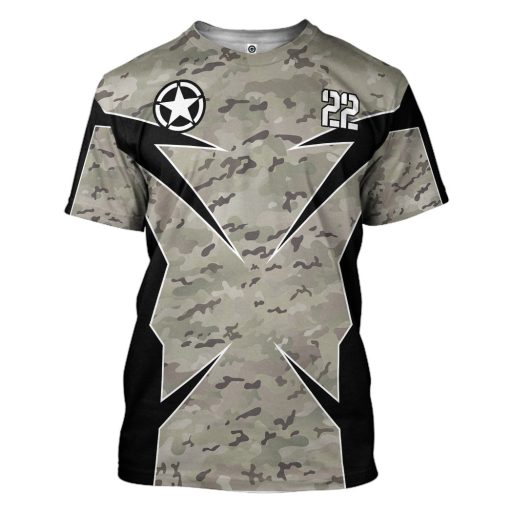 Gearhumans 3D Veteran Army Custom Name Custom Number Hoodie Tshirt Apparel