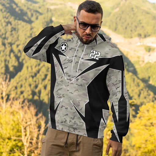 Gearhumans 3D Veteran Army Custom Name Custom Number Hoodie Tshirt Apparel