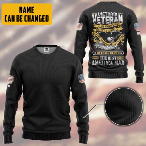 Gearhumans 3D Vietnam Veteran The Best America Had Custom Name Hoodie Tshirt Apparel - Image 10