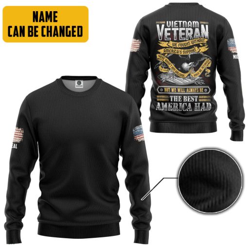 Gearhumans 3D Vietnam Veteran The Best America Had Custom Name Hoodie Tshirt Apparel - Image 6