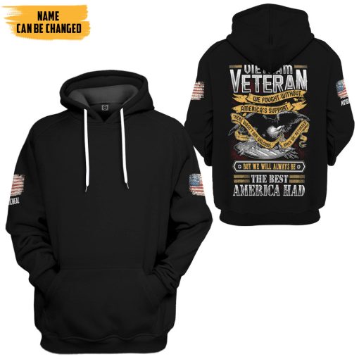 Gearhumans 3D Vietnam Veteran The Best America Had Custom Name Hoodie Tshirt Apparel - Image 11