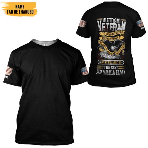 Gearhumans 3D Vietnam Veteran The Best America Had Custom Name Hoodie Tshirt Apparel - Image 7