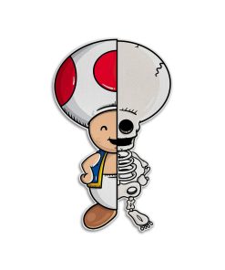 Gearhumans 3D Toad Skeleton Custom Shaped Doormat