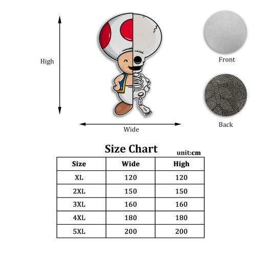 Gearhumans 3D Toad Skeleton Custom Shaped Doormat