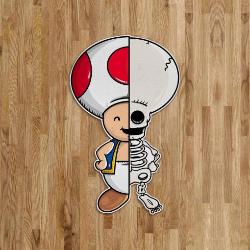 Gearhumans 3D Toad Skeleton Custom Shaped Doormat