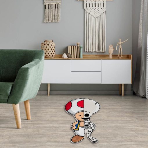 Gearhumans 3D Toad Skeleton Custom Shaped Doormat